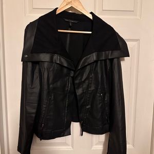 WHBM Black coated jacket